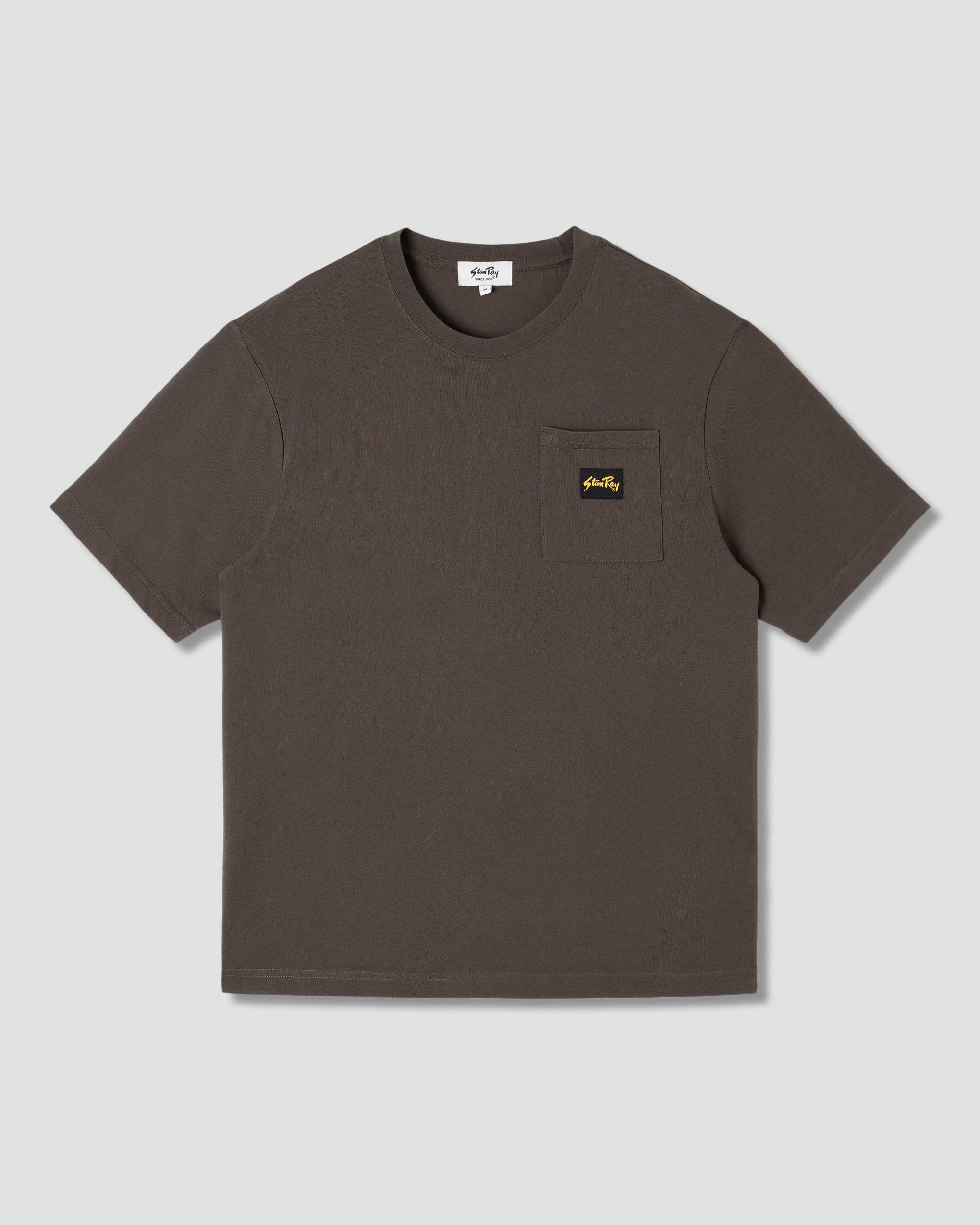 Camiseta con bolsillo de parche - Negro lavado
