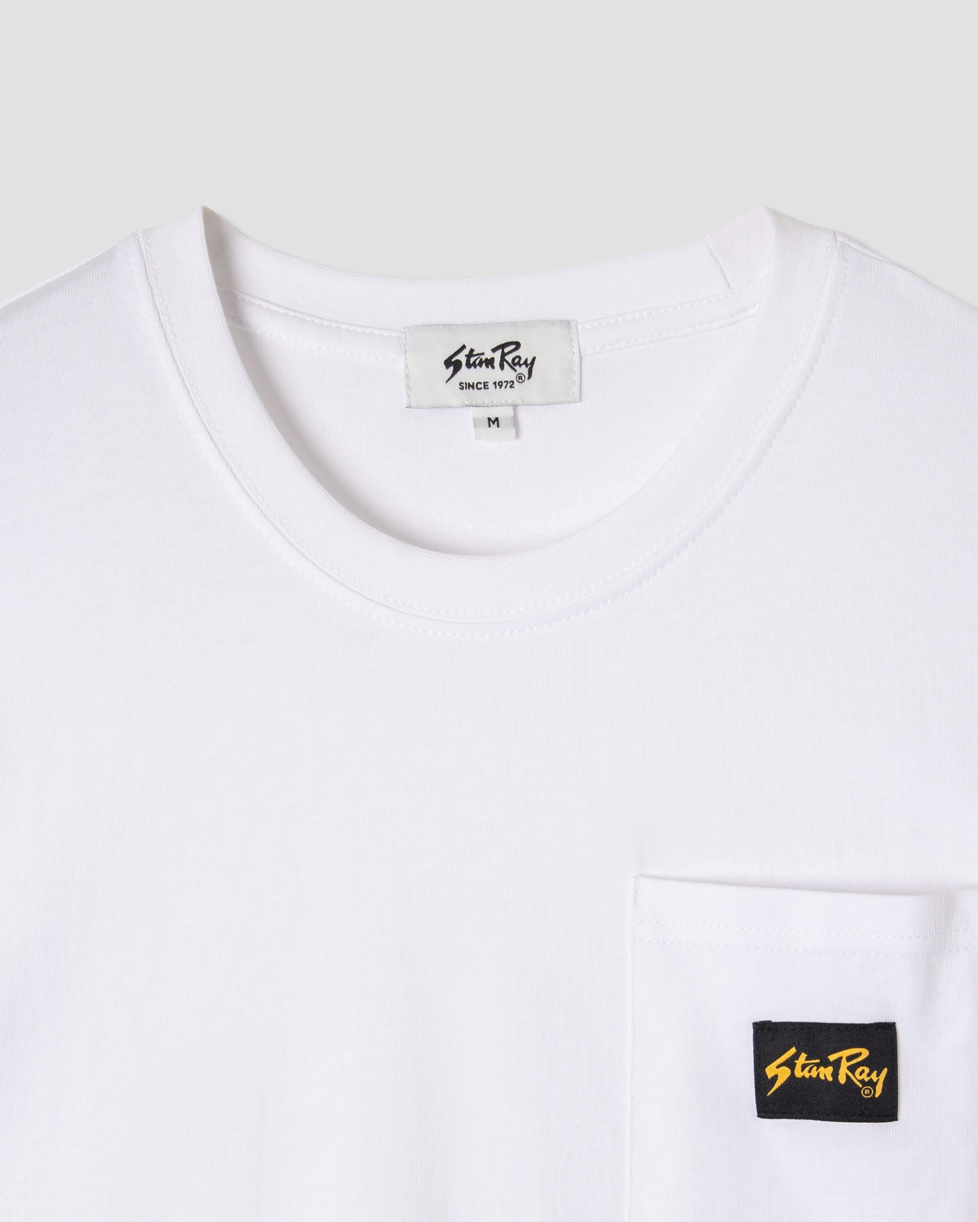 Camiseta con bolsillo de parche - Blanco