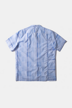 Chemise Manches Courtes Patchwork Plain Light Blue