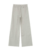 Pantalón Ancho Con Rayas Pátina Crudo