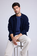 Patrick Zip-up Jacket - Navy Blue