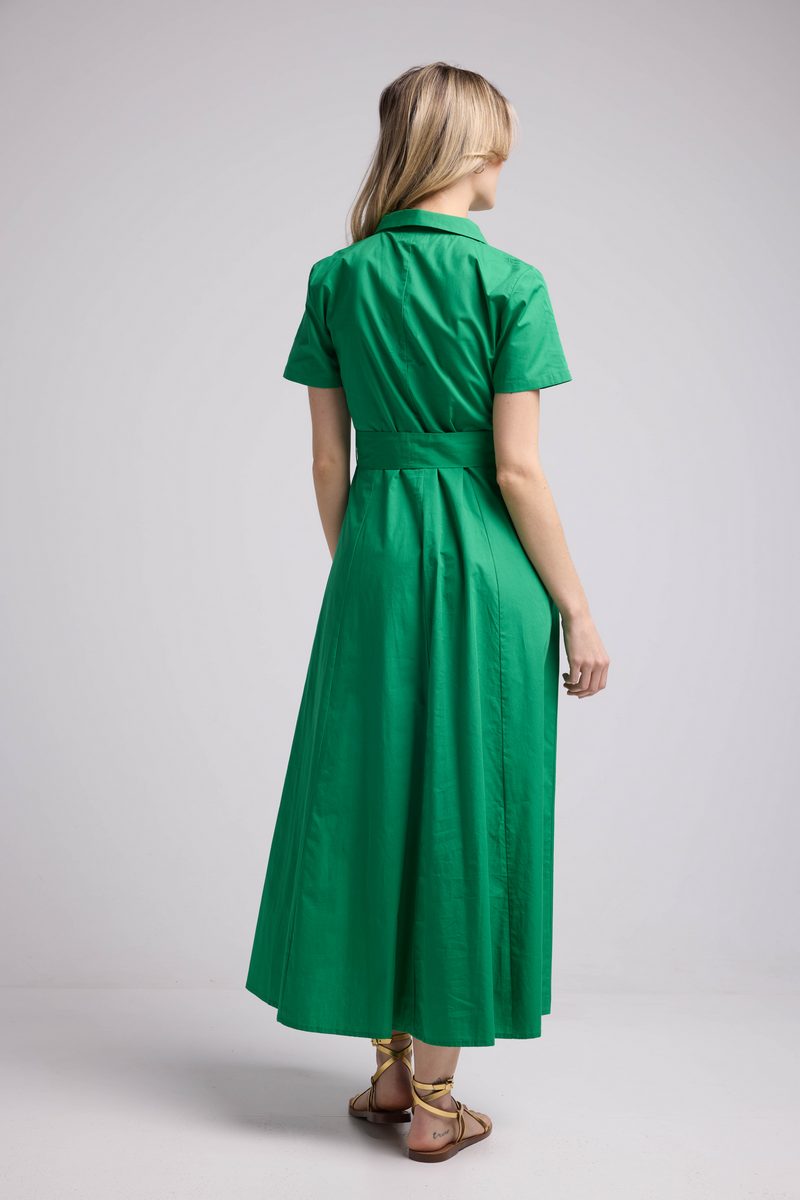 Robe Long Manches Courtes - Vert