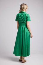 Robe Long Manches Courtes - Vert
