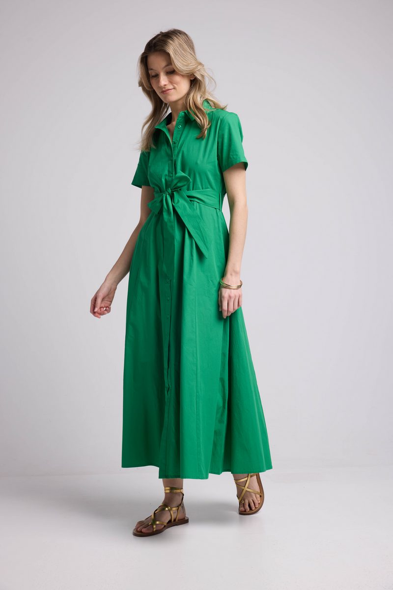Robe Long Manches Courtes - Vert