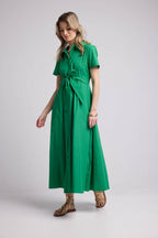 Robe Long Manches Courtes - Vert