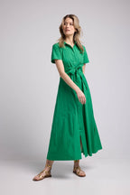 Robe Long Manches Courtes - Vert