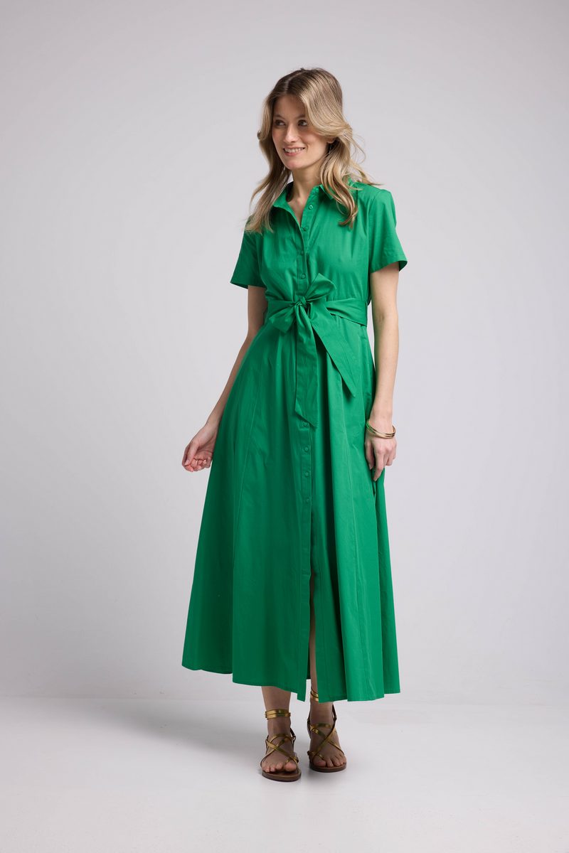 Robe Long Manches Courtes - Vert