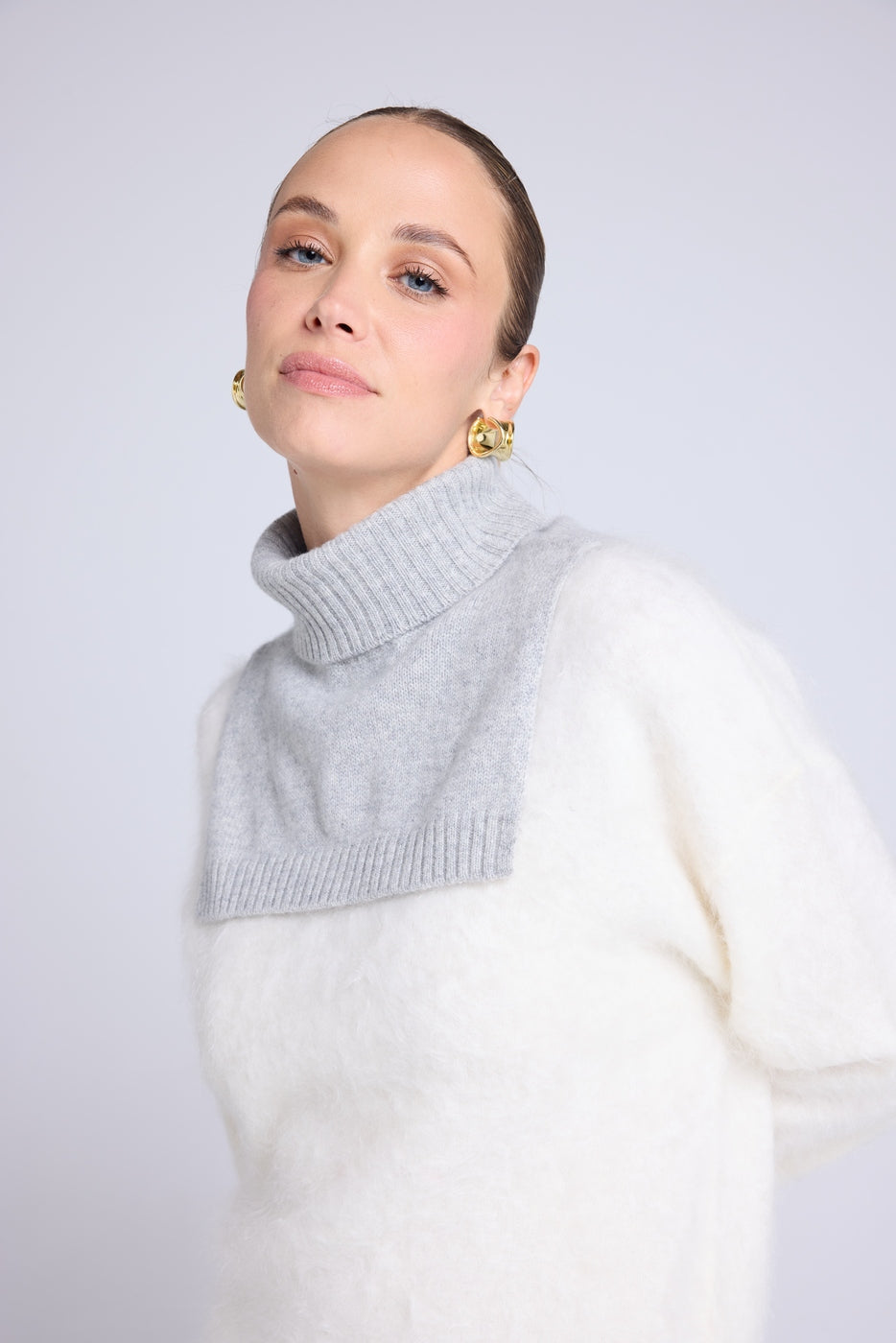 Paula Roll Neck - Light Grey
