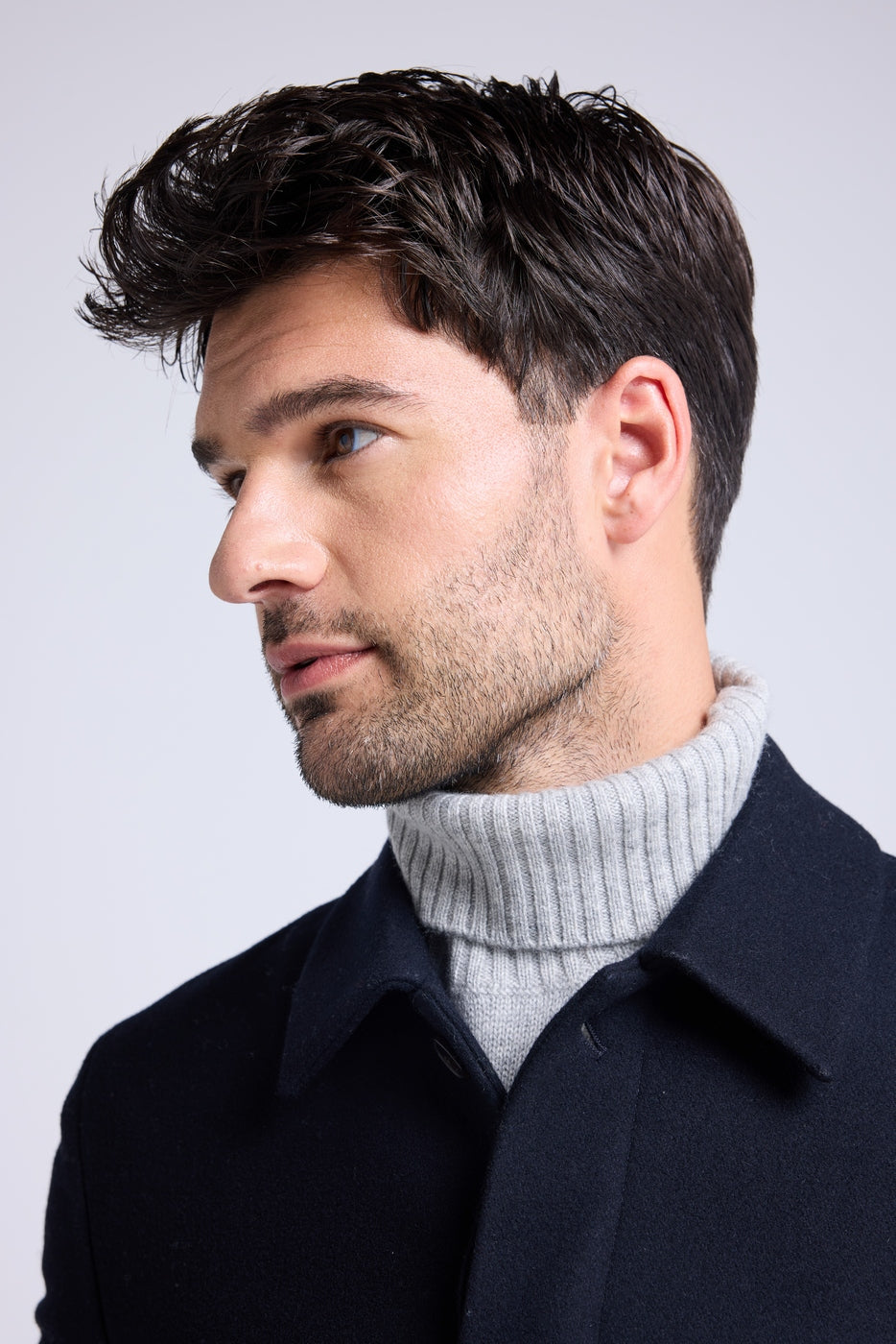 Paula Roll Neck - Light Grey