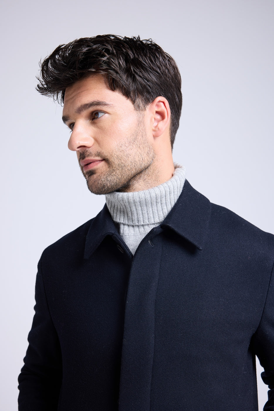 Paula Roll Neck - Light Grey
