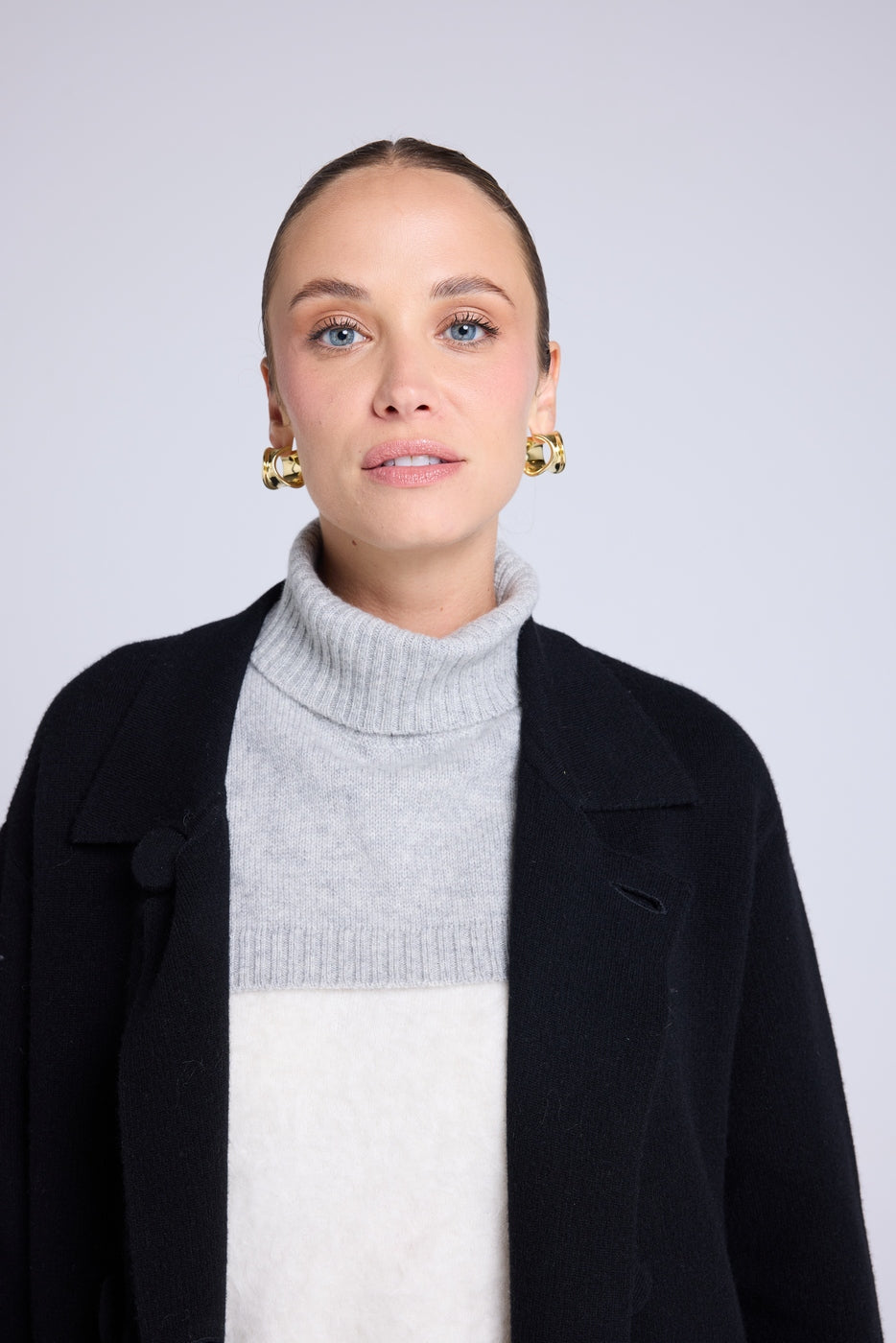 Paula Roll Neck - Light Grey