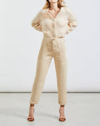 Pantalones cargo Pauline Color - Arena claro - Mujer