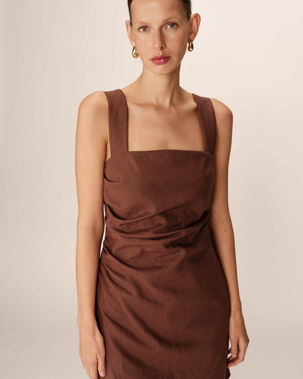 Robe Courte Pauline - Chocolat