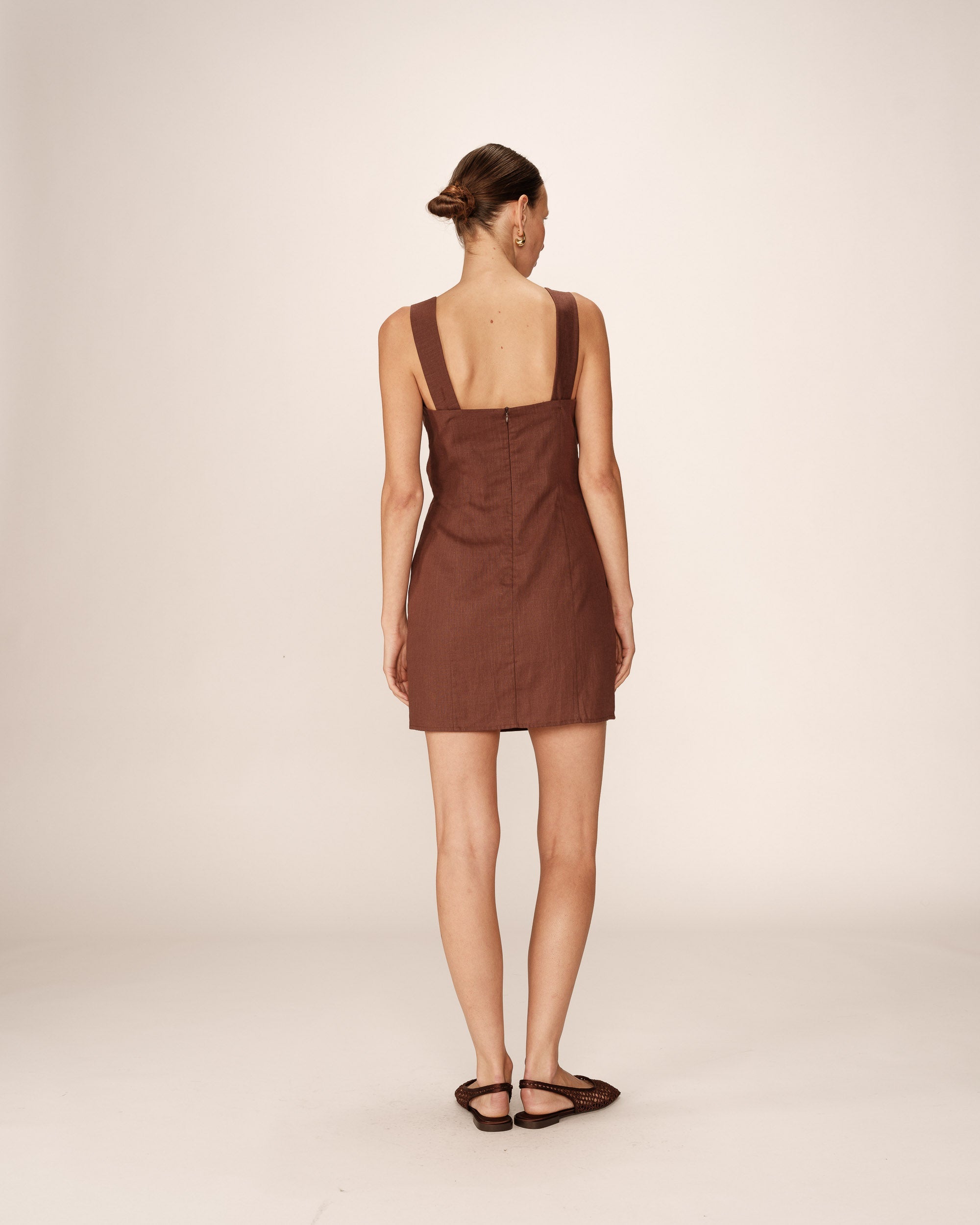 Robe Courte Pauline - Chocolat