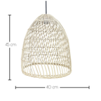 Paulo - Suspension Solaire - Rotin - Beige
