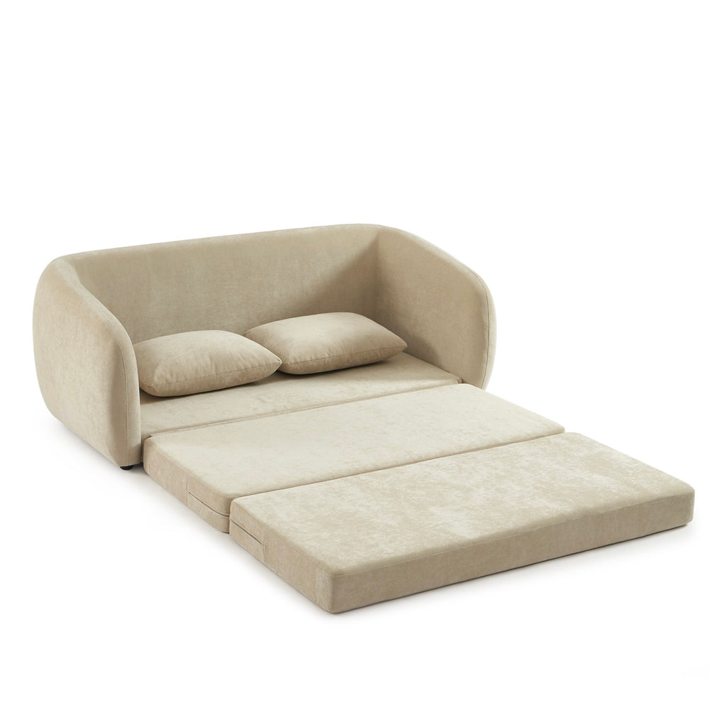 Paz - Divano dritto a 2 posti - Tessuto ciniglia beige