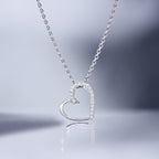 Colgante de diamantes "Precioso Corazón": 0,05/18 - Oro blanco 375/1000