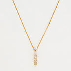 Colgante "Mini Trilogía" D0.02Ct/3 - Oro amarillo 375/1000