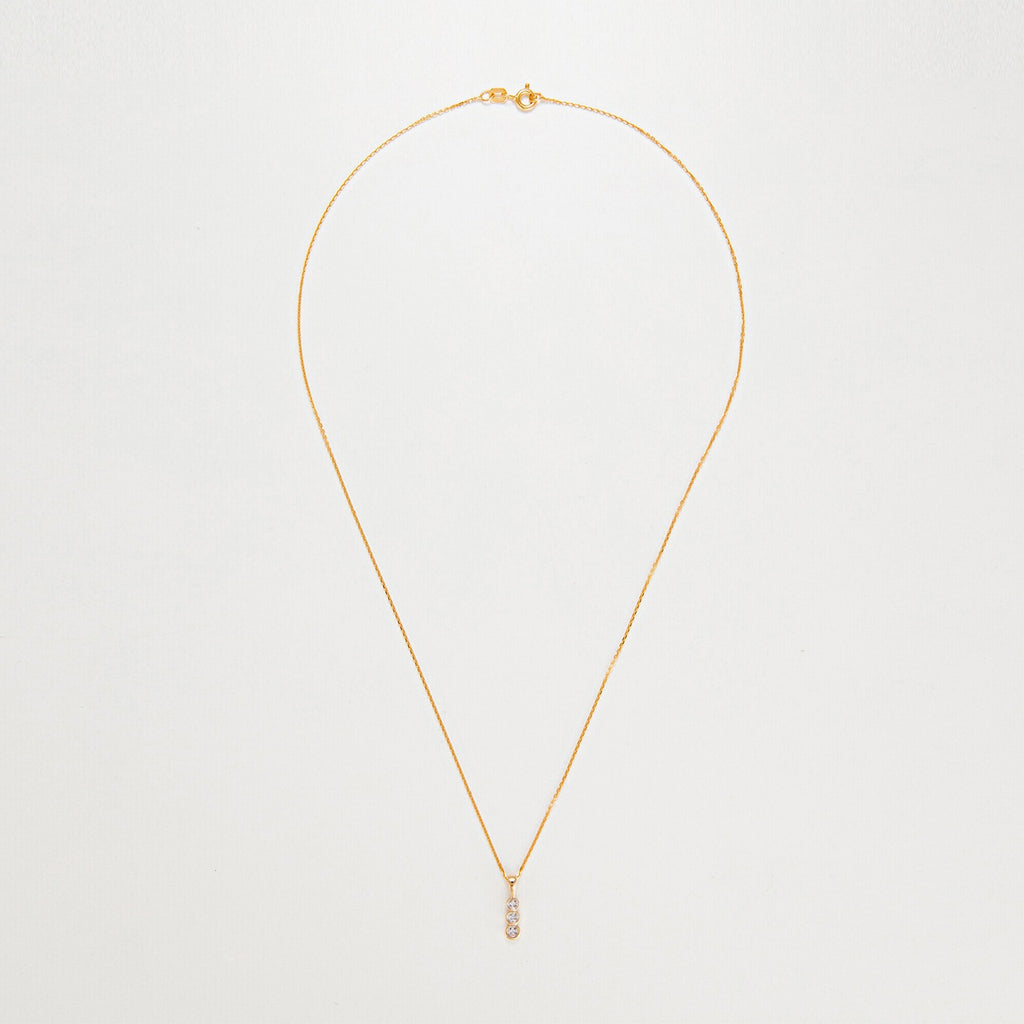 Colgante "Mini Trilogía" D0.02Ct/3 - Oro amarillo 375/1000