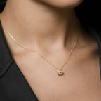 "Elegance Knot" Pendant D0.04Ct/8 - 375/1000 Yellow Gold