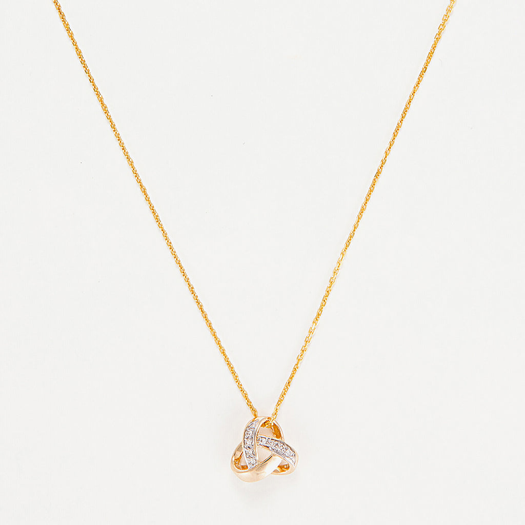 Pendentif "Noeud Elegance"  Diamant :0,04Ct/8