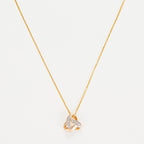 "Elegance Knot" Pendant D0.04Ct/8 - 375/1000 Yellow Gold