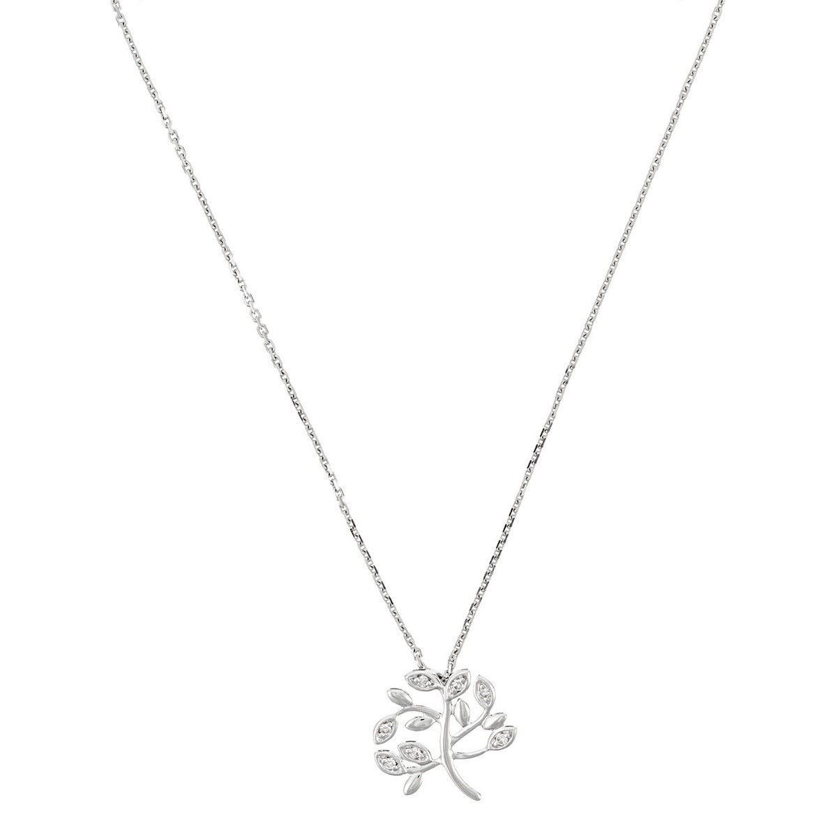 Pendentif "Arbol De La Vida" 0,03Ct/7 - Or Blanc