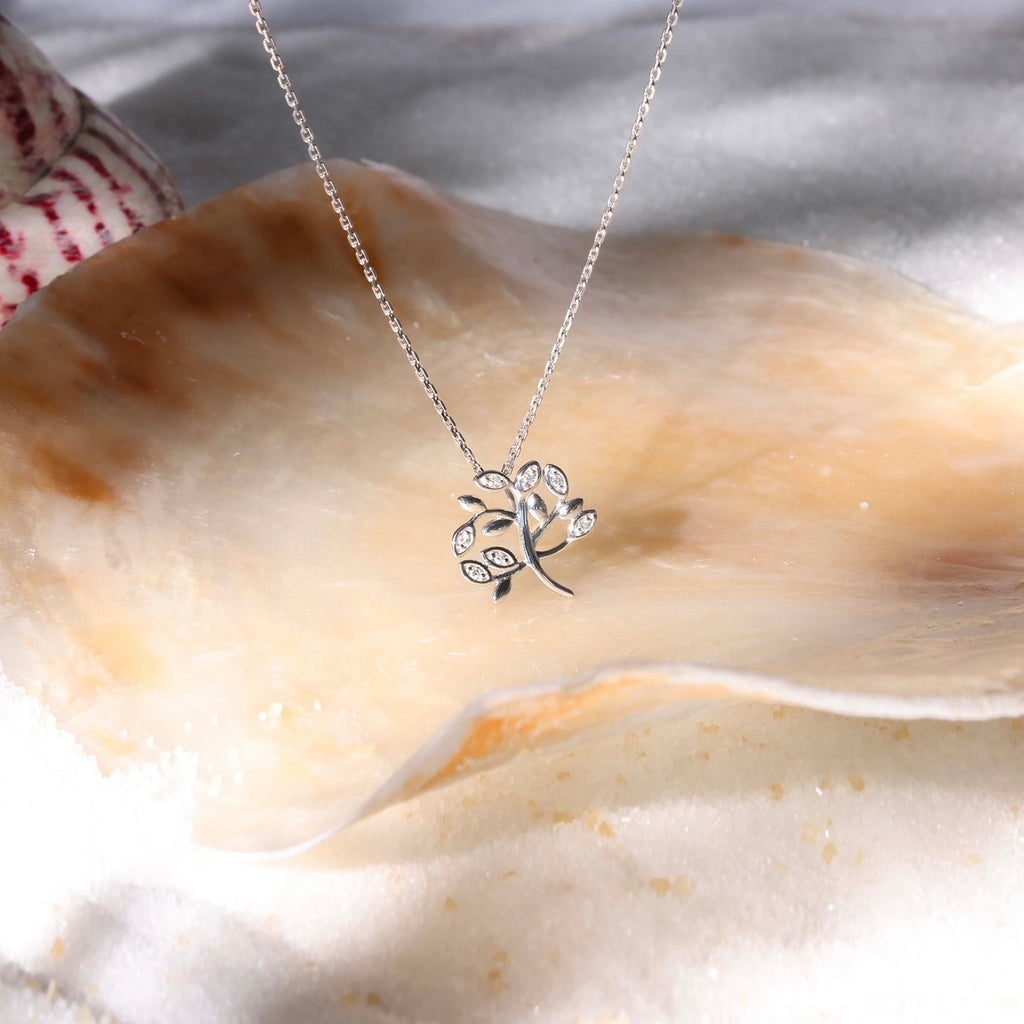 Pendentif "Arbol De La Vida" 0,03Ct/7 - Or Blanc