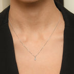 Colgante de diamantes "Idylle" 0.06/9 - Oro blanco 375/1000