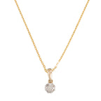 Colgante de diamantes "Idylle" 0.06/9 - Oro amarillo 375/1000