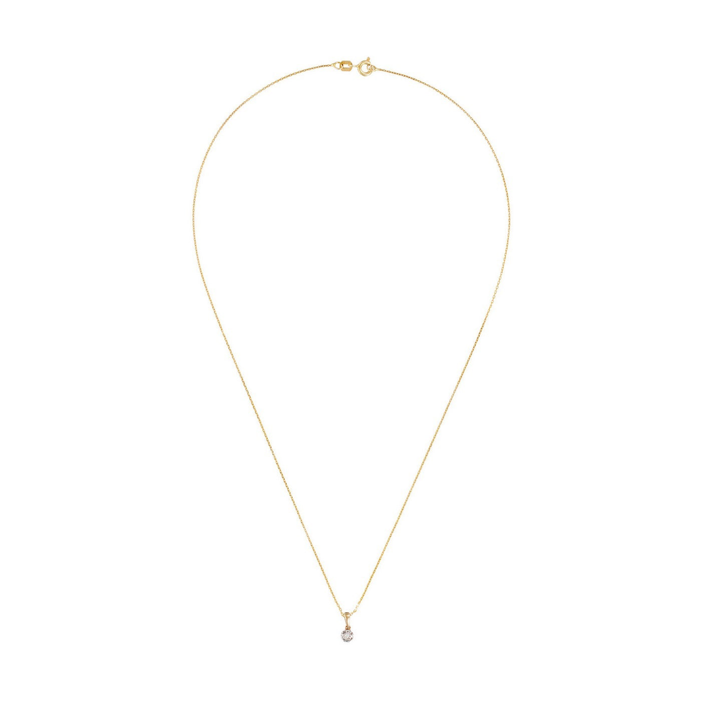 Pendentif "Idylle" Diamants 0,06/9 - Or Jaune 375/1000