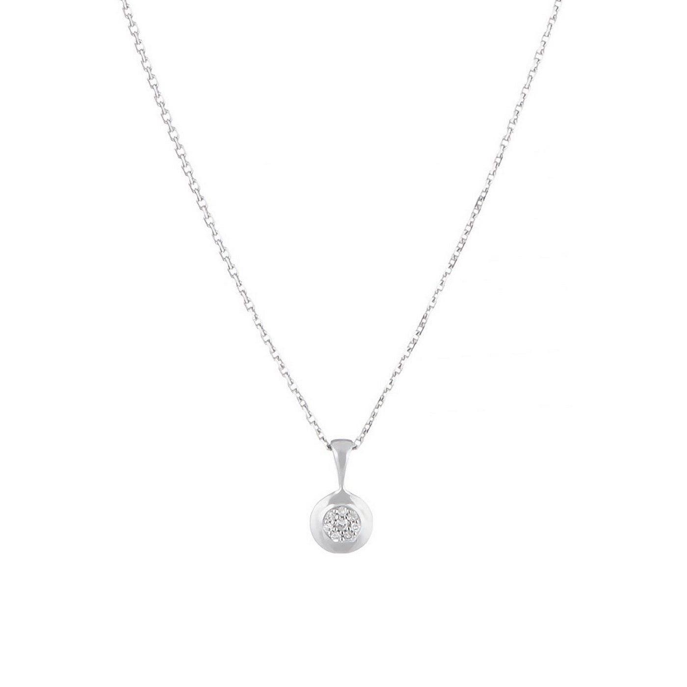 Colgante "Bombe" Diamante 0.02/8 - Oro blanco 375/1000