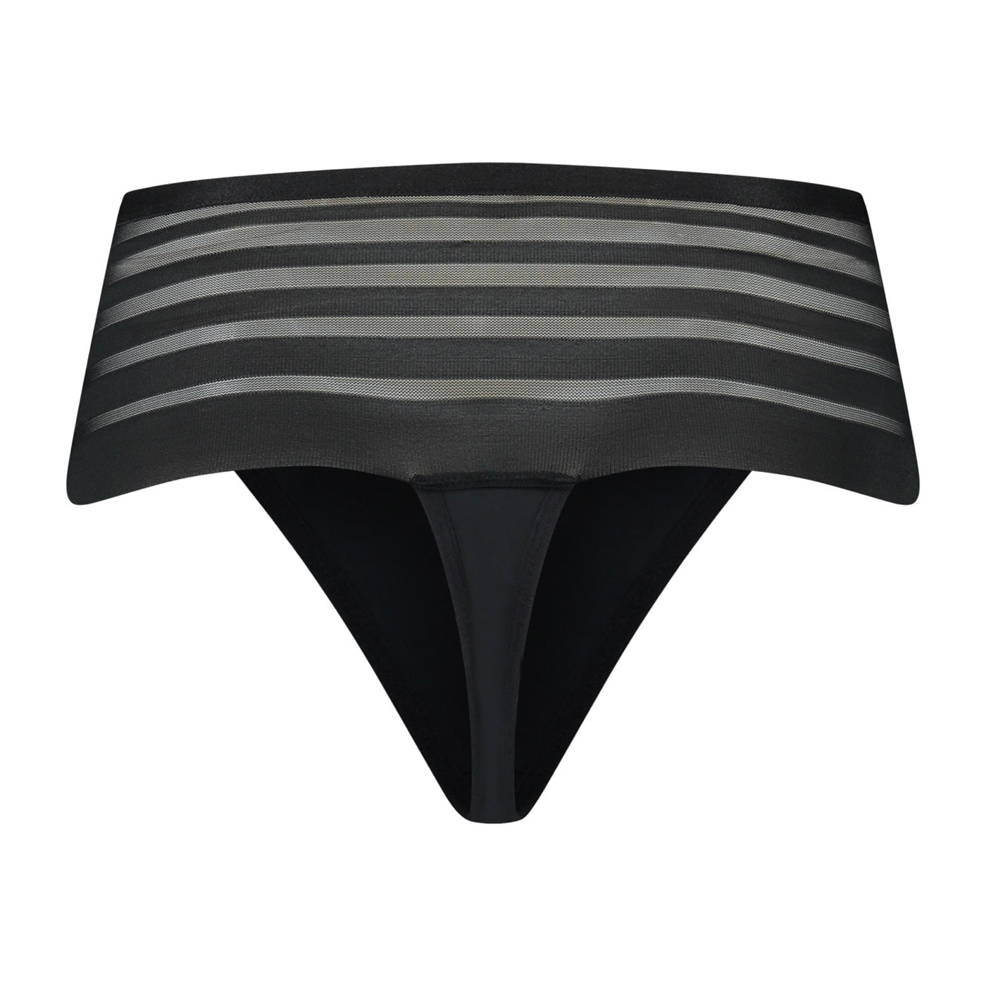 Boxerstring Menstruel En Dentelle Flux Moyen - Noir