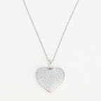 Pendentif "Coeur Précieux" D 0,84/128 - Or Blanc 375/1000
