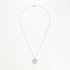 Pendentif "Coeur Précieux" D 0,84/128 - Or Blanc 375/1000