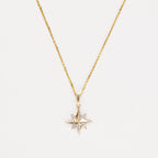 Colgante de Diamantes "Stellina" 0.072/16 - Oro Amarillo y Blanco 375/1000