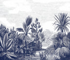 Panoramic Wallpaper - Provence - Navy