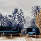 Panoramic Wallpaper - Provence - Navy