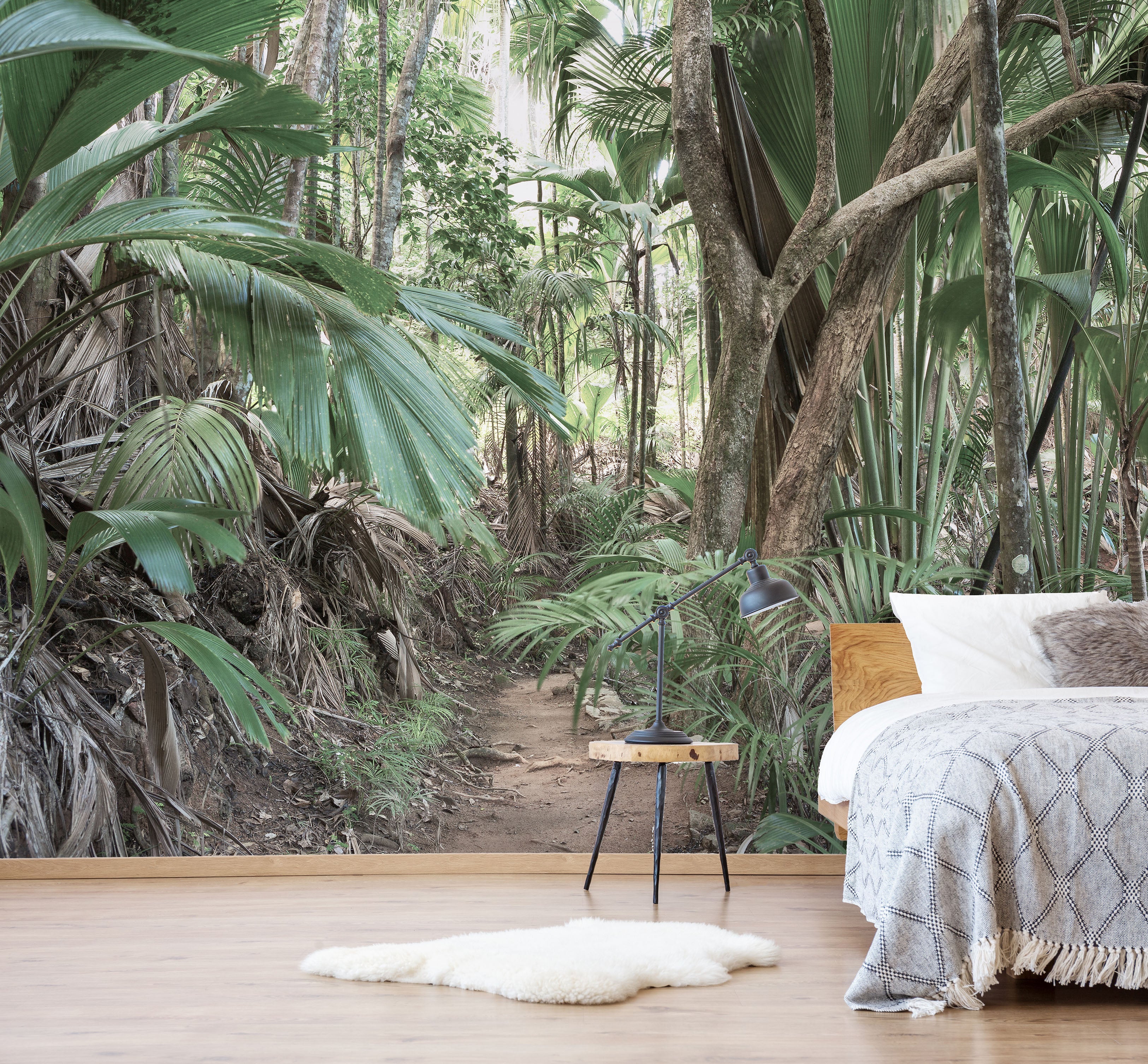 Panoramic Wallpaper - Jungle Trek - Green