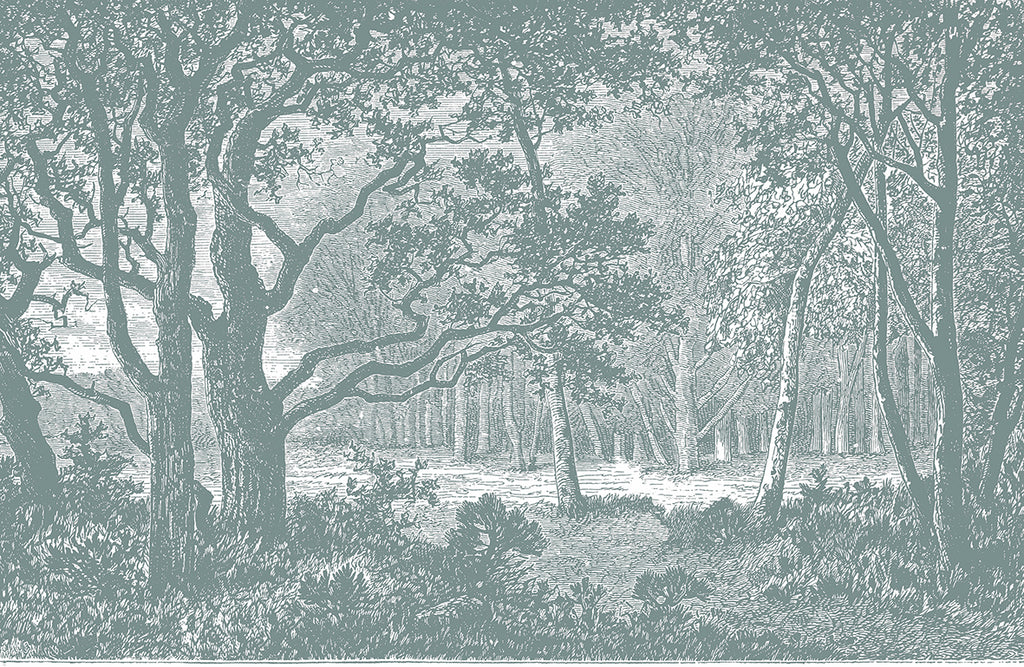 Papel pintado panorámico Brocéliande - Verdigris