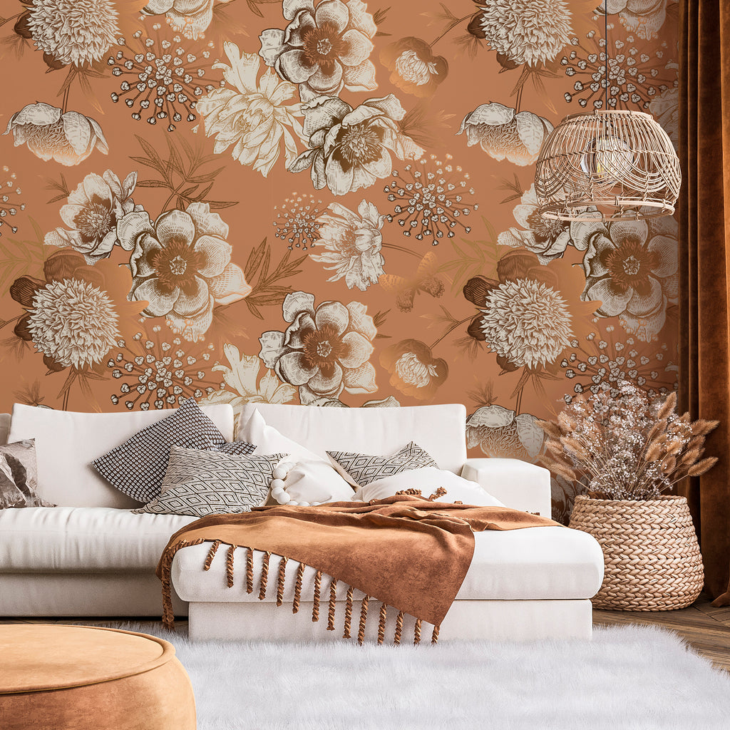 Madeleine Panoramic Wallpaper - Caramel