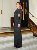 Vestido Estelar Negro Cortado