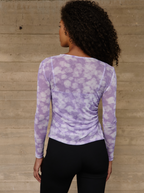 Top de malla lila