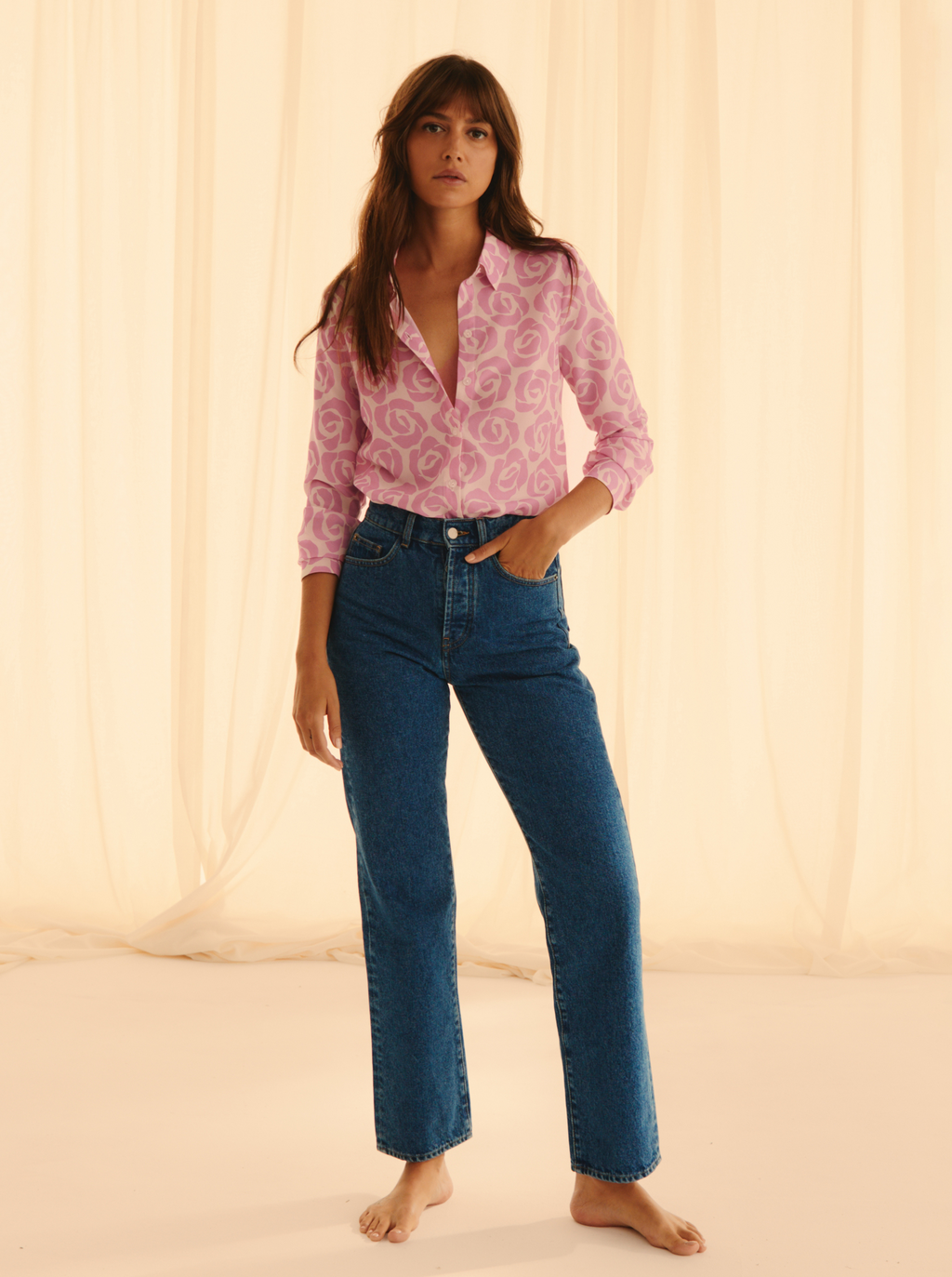 Chemise Pink & Roses