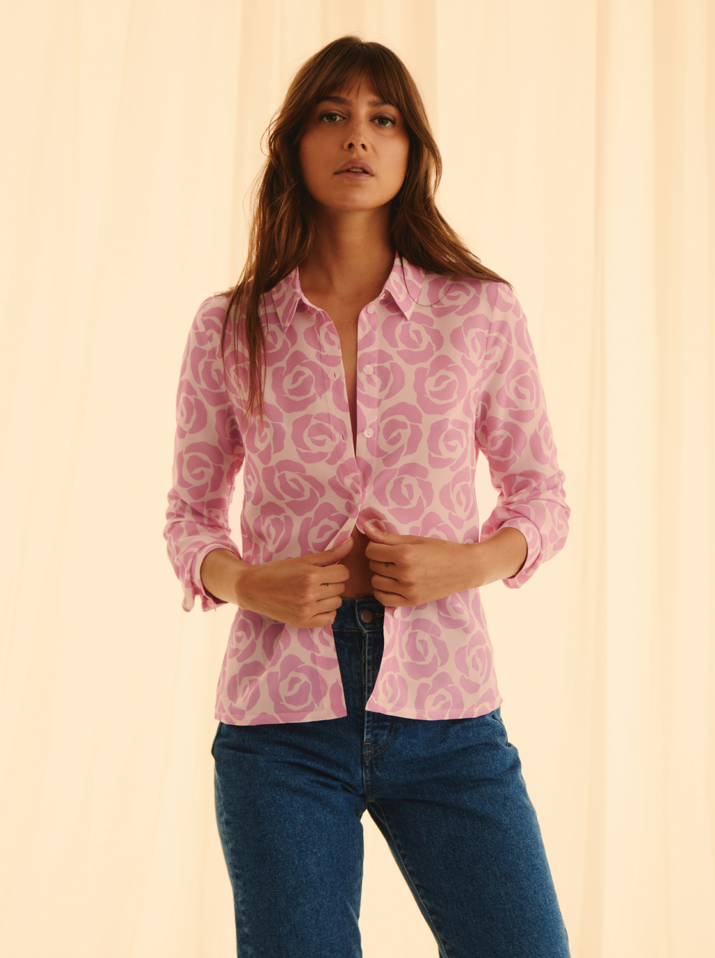 Chemise Pink & Roses