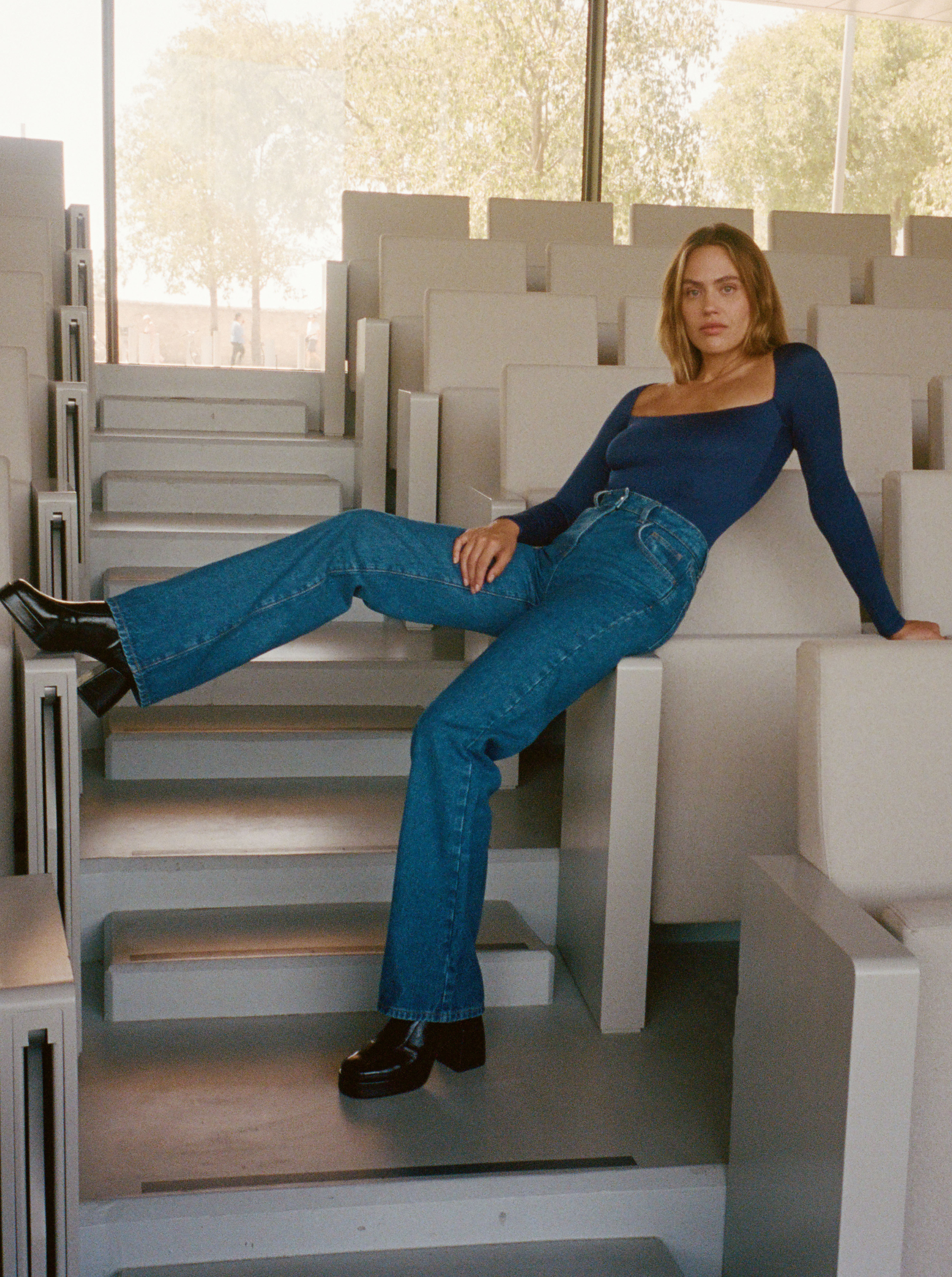 Blue Steel Square Bodysuit