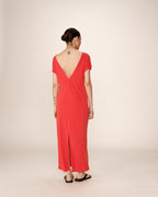 Robe Mi-Longue Peace - Rouge