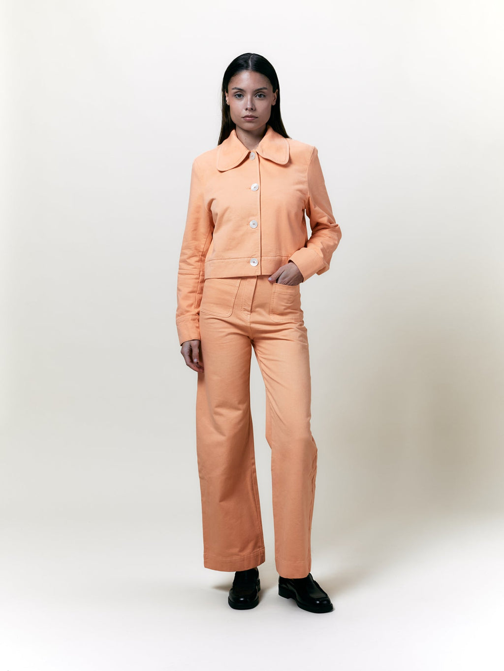 Stoffhose Jane Pfirsich