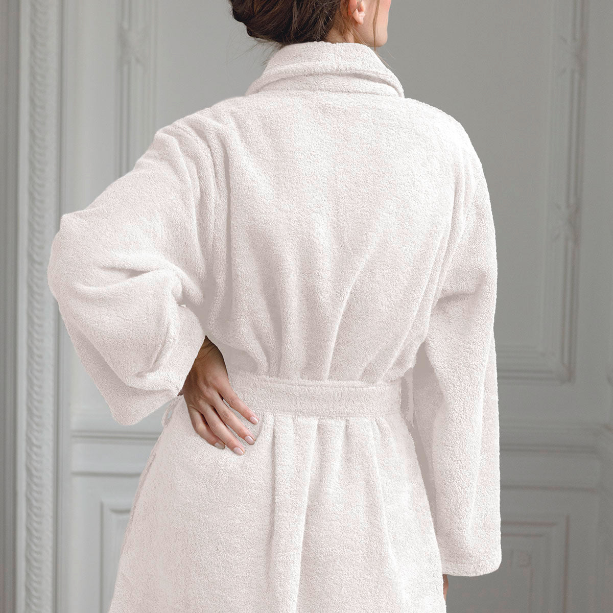 Plain Terry - Bathrobe - White