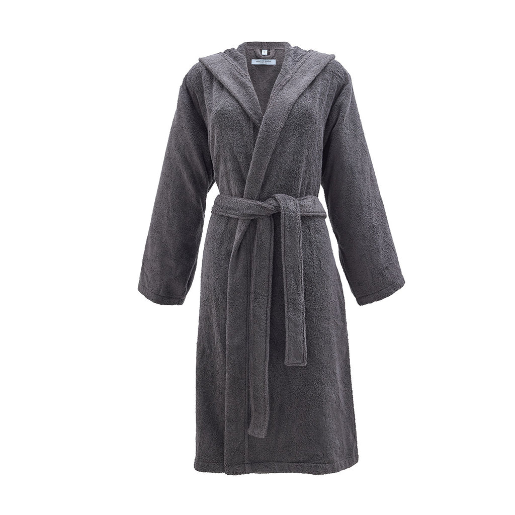 Éponge Unie con Capucha - Albornoz - Anthracite